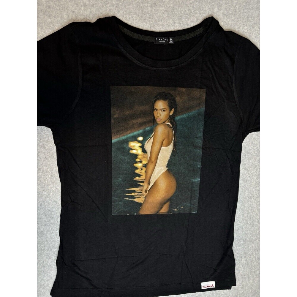 Women’s DIAMOND SUPPLY CO.‎ Cassie Night Swim T-Shirt Size Medium New Black - Picture 2 of 8